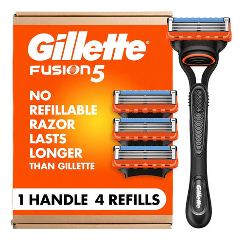 Gillette Fusion5 Razors For Men, 1 Razor, 4 Blade Refills