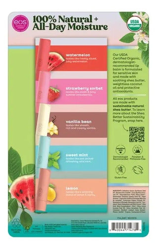 Kit 9 Eos Organic Lip Balm 100% Natural