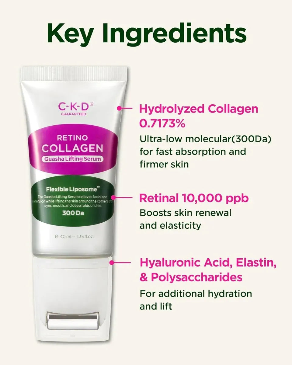 Ckd Retino Collagen Guasha Serum Com Roller