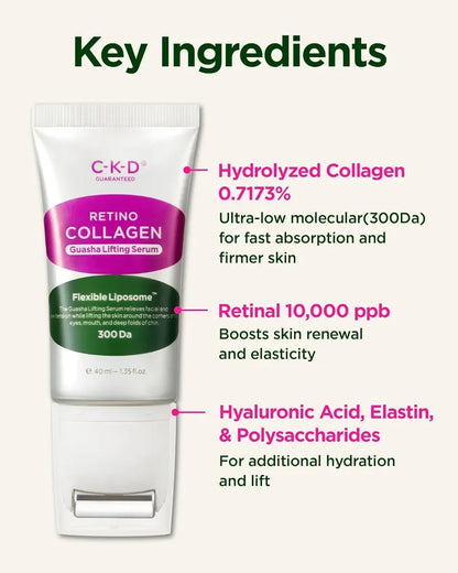 Suero Ckd Retinol Collagen Guasha con Rodillo