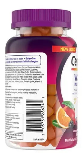 Multivitamínico Centrum Para Mulheres Sabor Frutas 100 Gomas