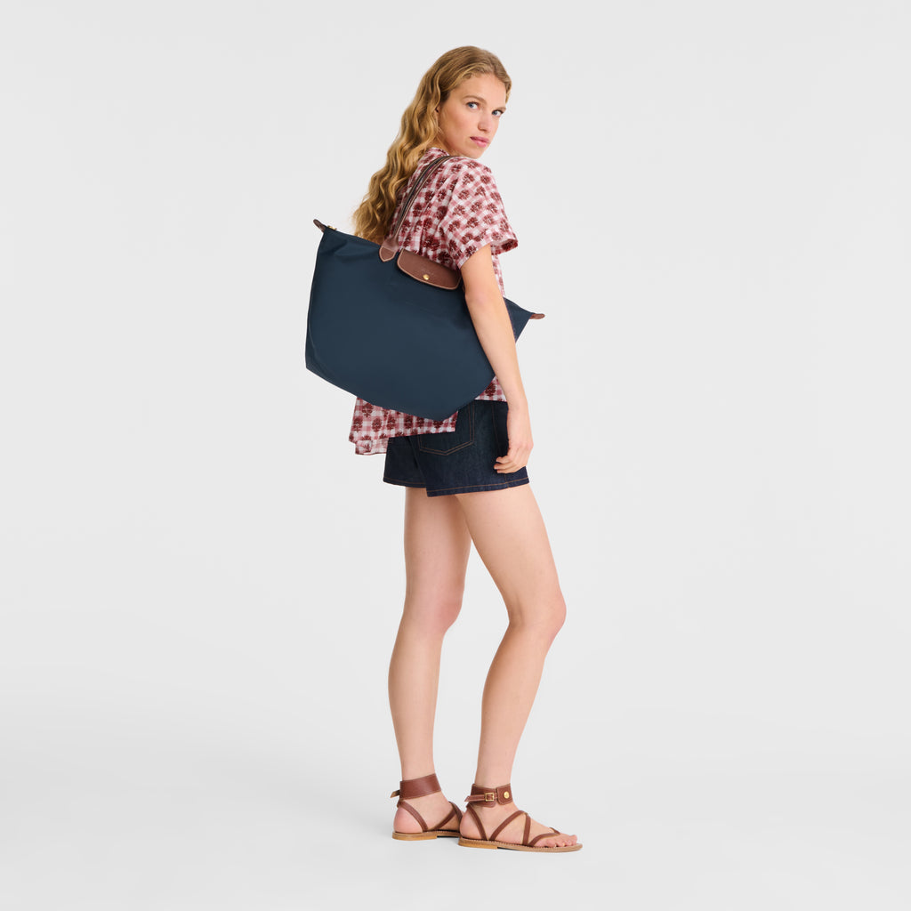 Le Pliage Original L Tote bag (Navy Blue)