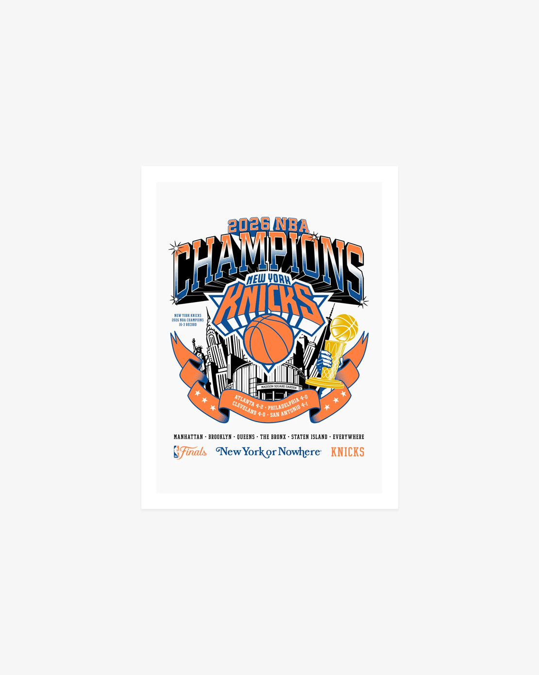 NYON x Knicks 2026 NBA Championship Art Print