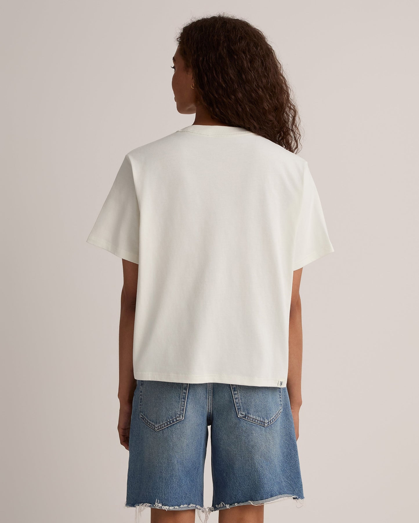 Cursive Oversized Crop T-Shirt