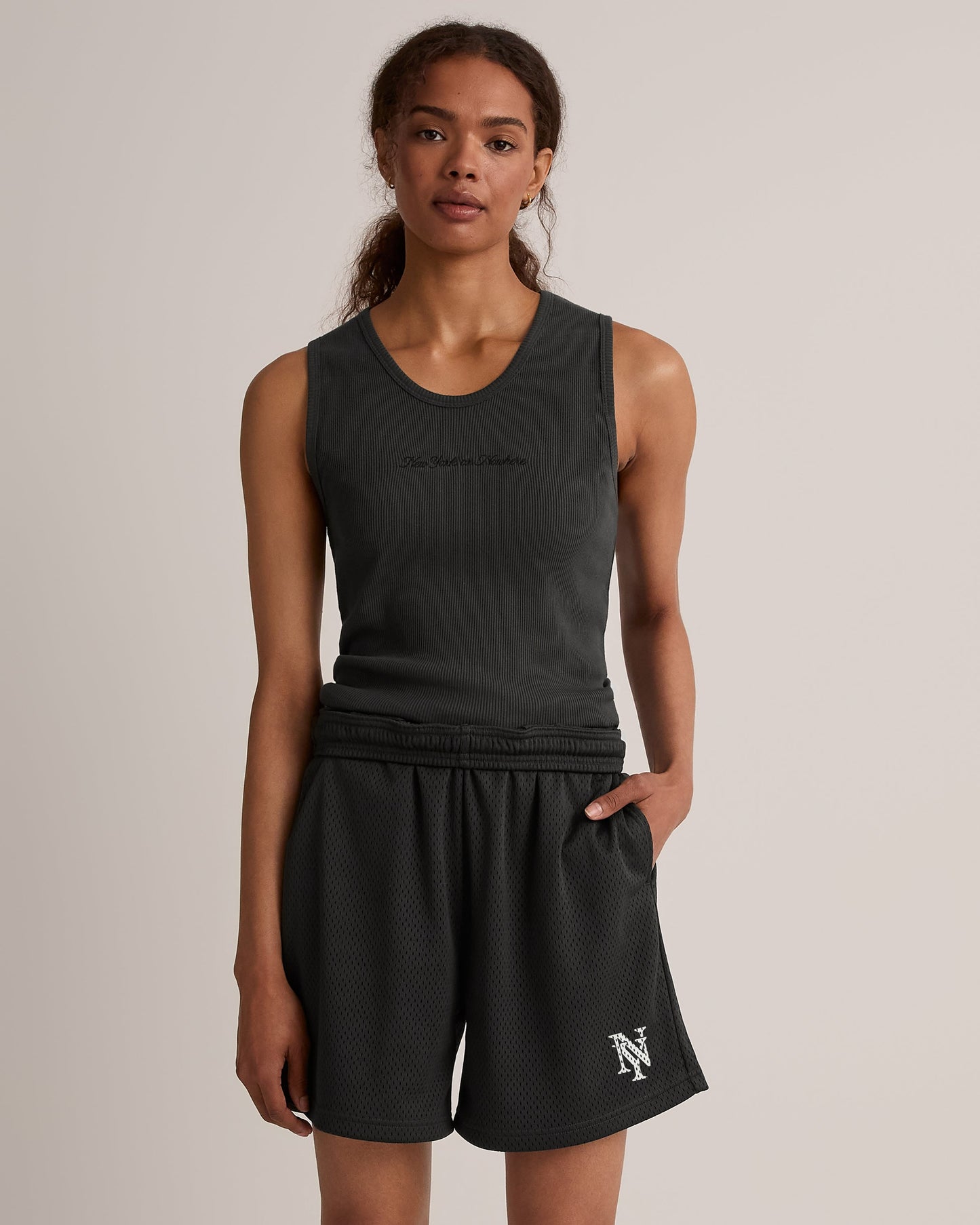 Cursive Ribbed Tank Top