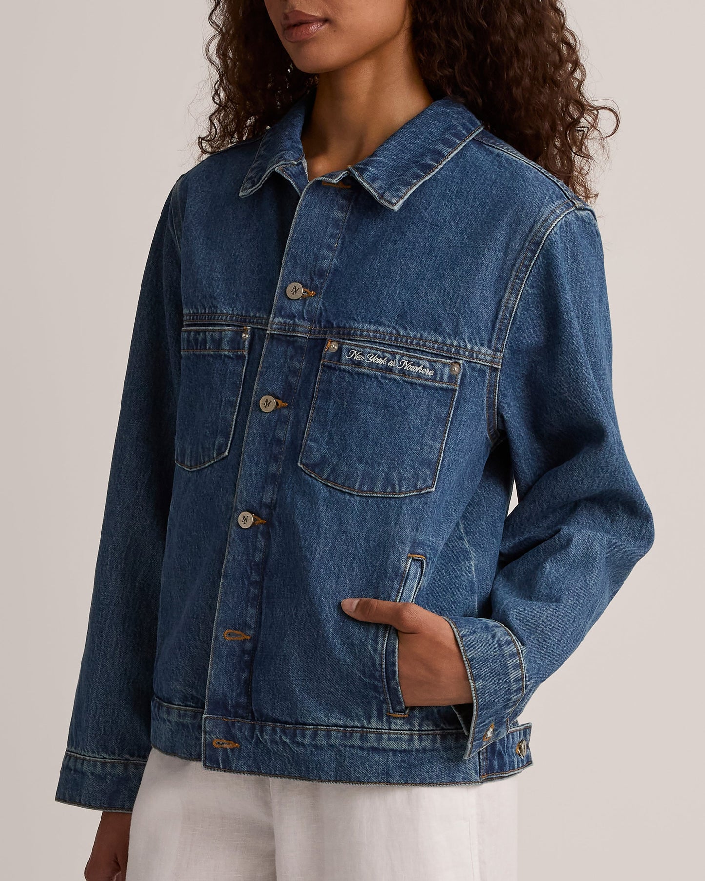 Cursive Denim Jacket