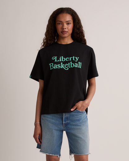 Liberty Hoops Oversized Crop T-Shirt