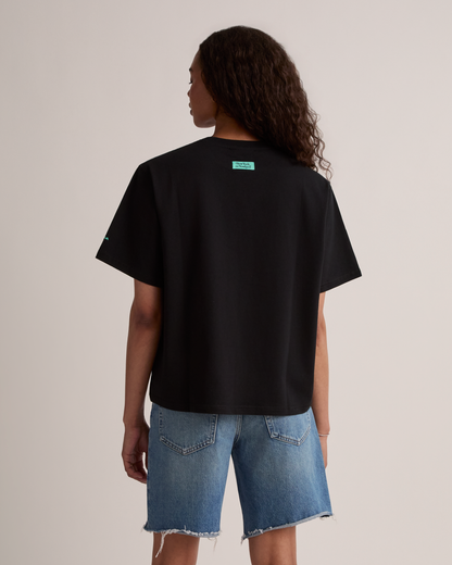 Liberty Hoops Oversized Crop T-Shirt