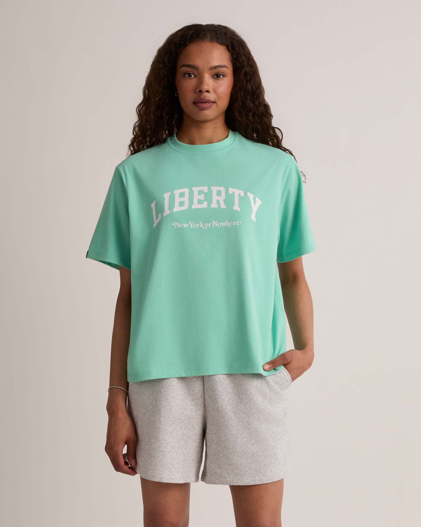 Liberty U Oversized Crop T-Shirt