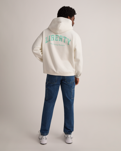 Liberty U Cropped Zip Hoodie