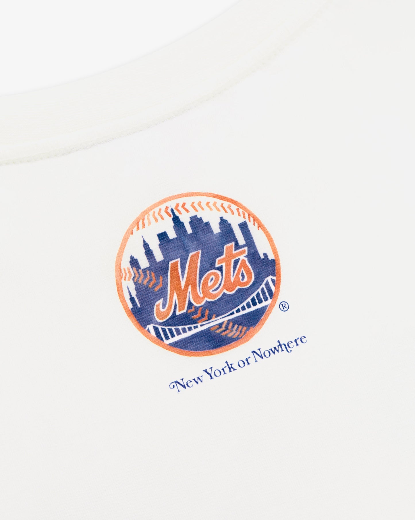 Mets Watercolor Oversized Crop T-Shirt