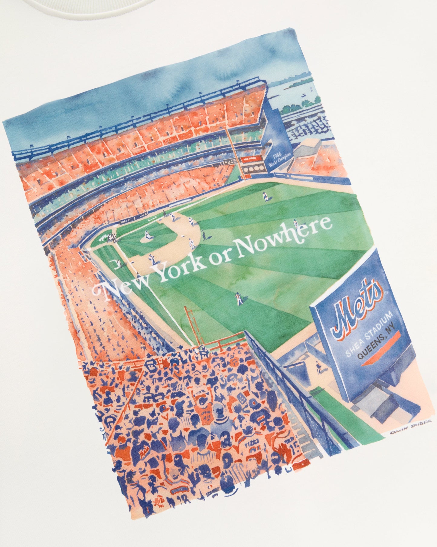 Mets Watercolor Relaxed Crewneck