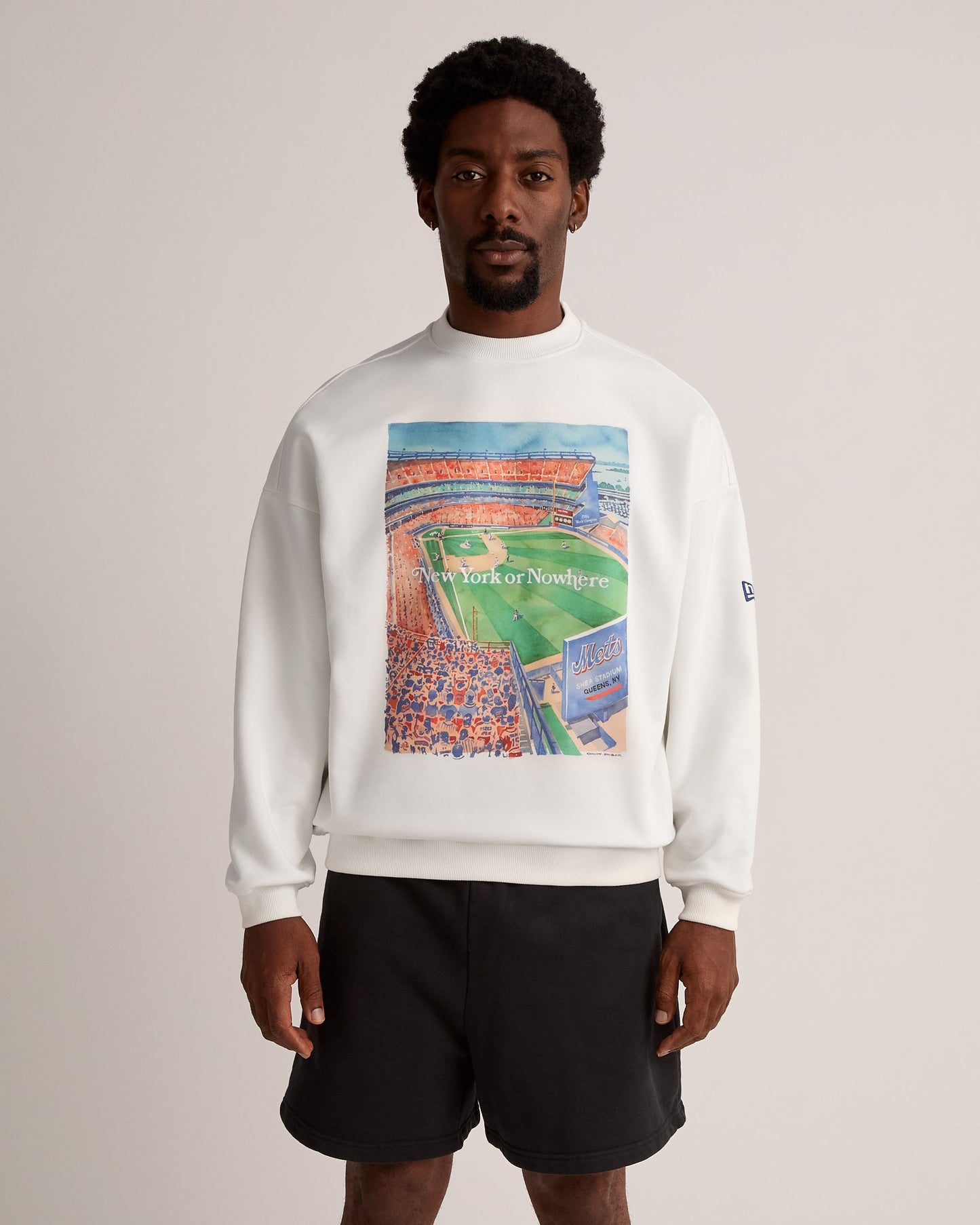 Mets Watercolor Relaxed Crewneck