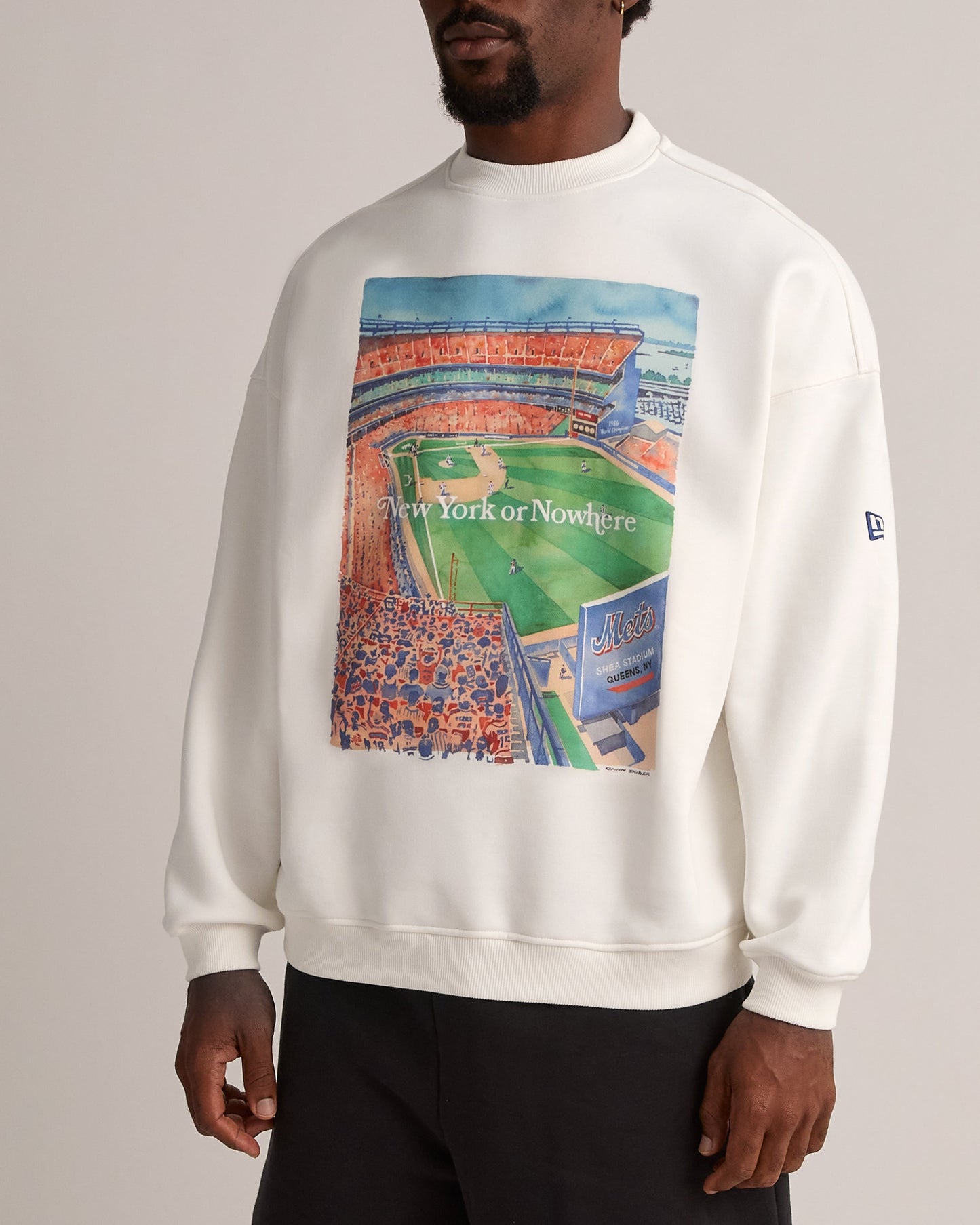 Mets Watercolor Relaxed Crewneck