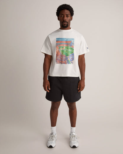 Mets Watercolor Oversized Crop T-Shirt