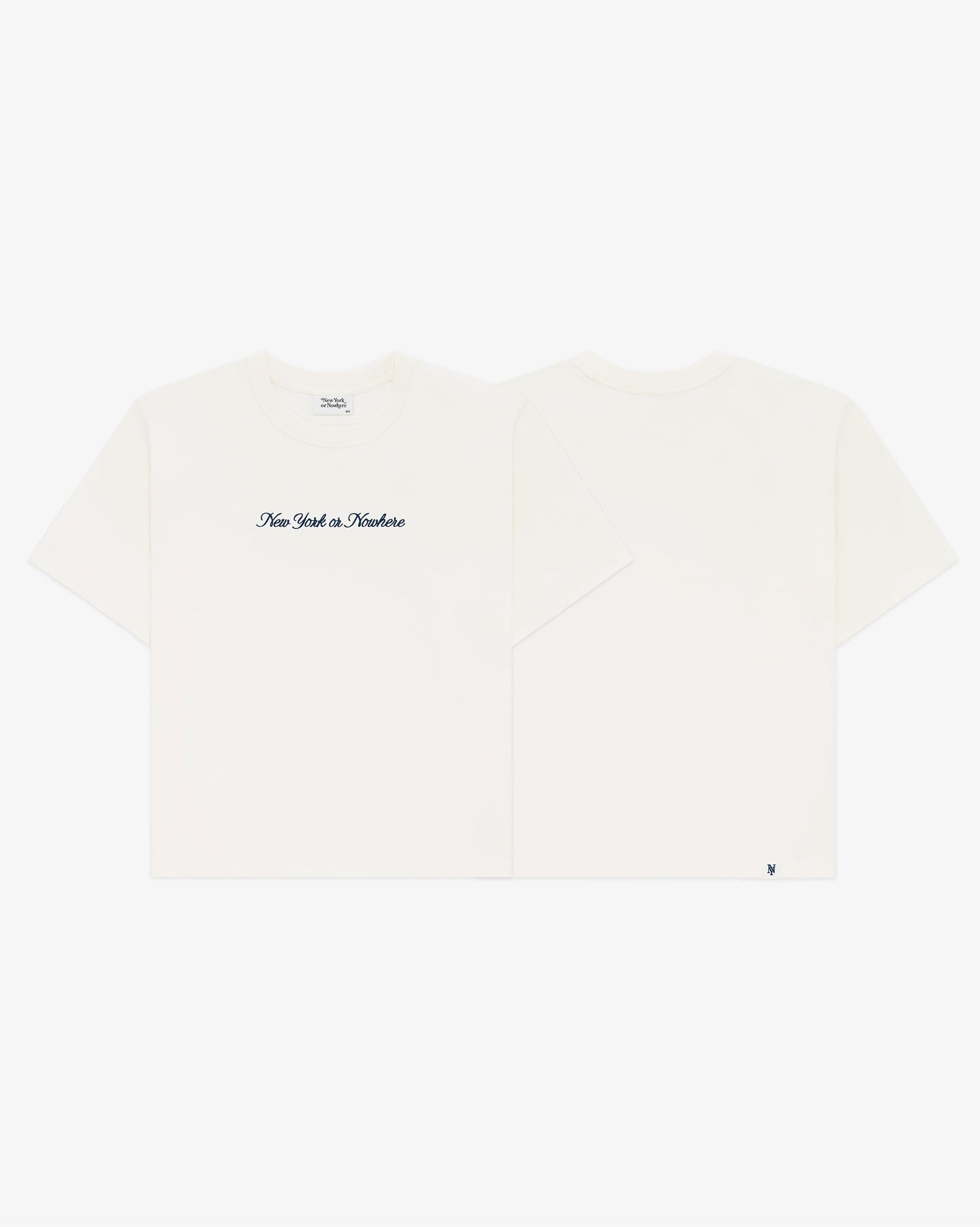 Cursive Oversized Crop T-Shirt