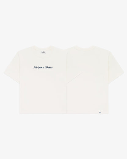 Cursive Oversized Crop T-Shirt