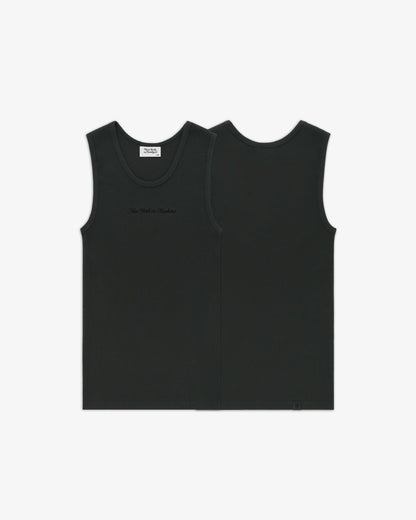 Cursive Ribbed Tank Top