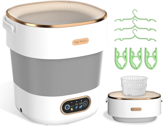 Mini Máquina de Lavar e Centrifugar Dobrável Portátil JUJOJB 20L – para Apartamentos, Dormitórios, Trailers e Viagens