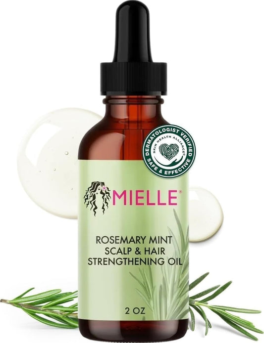 Mielle Organics Rosemary Mint Hair Oil with Biotin - 2 oz Scalp Strengthening Treatment