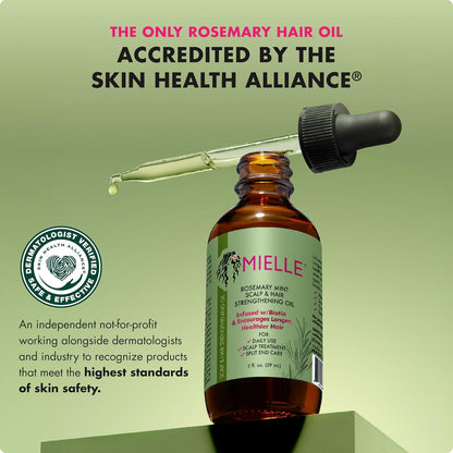 Mielle Organics Rosemary Mint Hair Oil with Biotin - 2 oz Scalp Strengthening Treatment